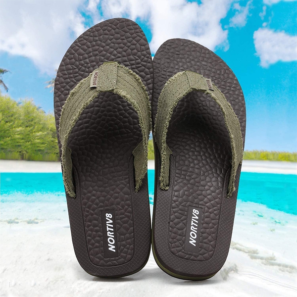 Men's EVA Thong Flip Flops - OLIVE GREEN - 1